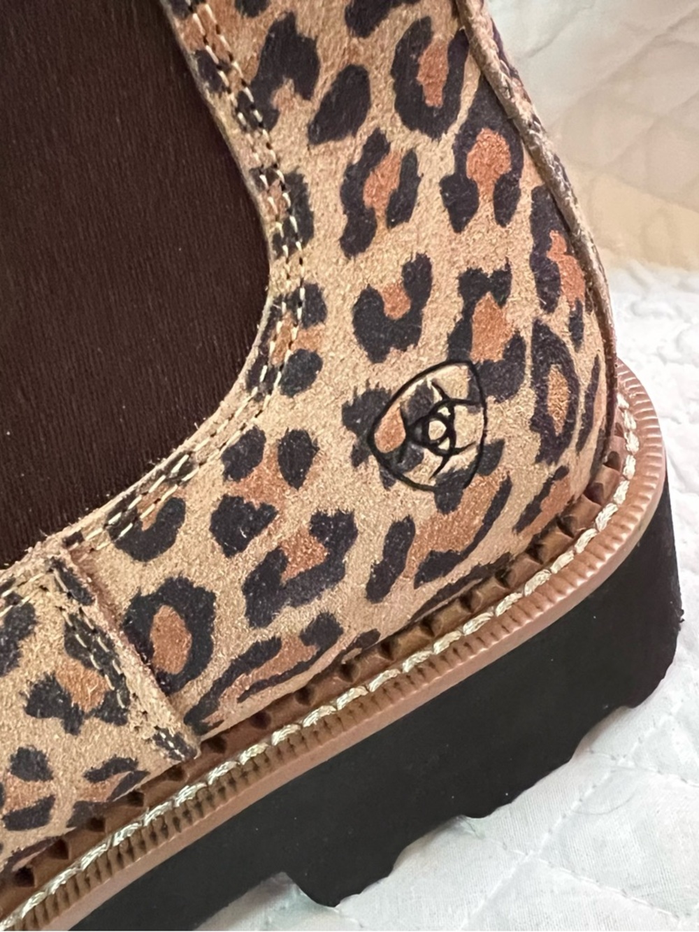 Ariat Fatbaby Chelsea Western Boot in Cheetah Print - Picture 12 of 12